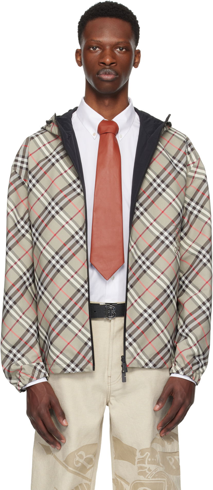Jakna Burberry Burberry Check Reversible Jacket Bež | 8110290