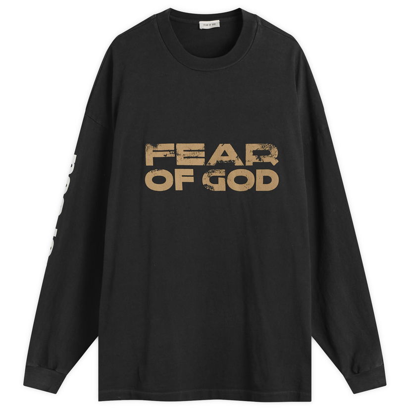 Majica Fear of God Fear of God Relaxed Long Sleeve T-Shirt Črna | FG25FW10-10402HWJUS-001