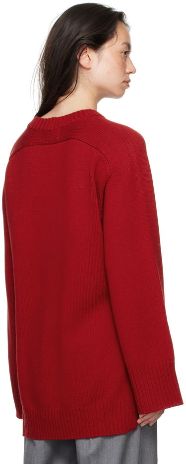 Pleteni pulover Loulou de Saison Loulou de Saison Safi Ribbed Knit Sweater Rdeča | SAFI, 2