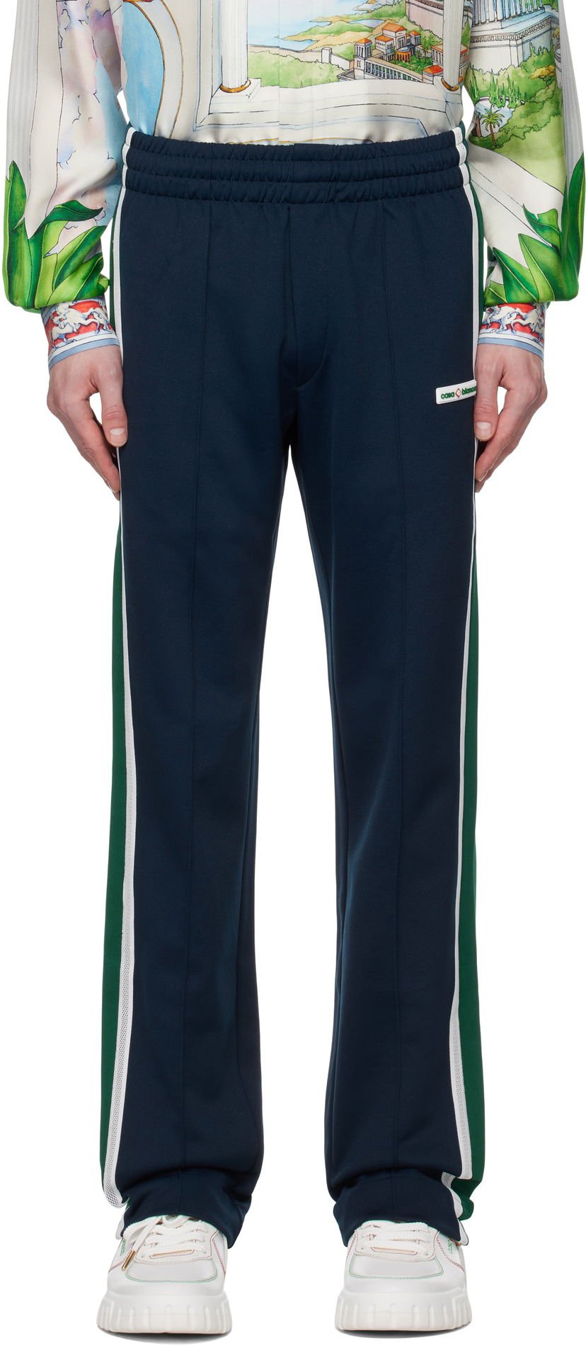Trenirka Casablanca Casablanca Mesh Tape Track Pants Mornarica | MPS25-JTR-235-01