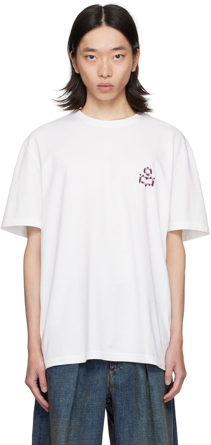 Majica ISABEL MARANT Graphic Print T-Shirt Bela | TS0149HB-B3N14H