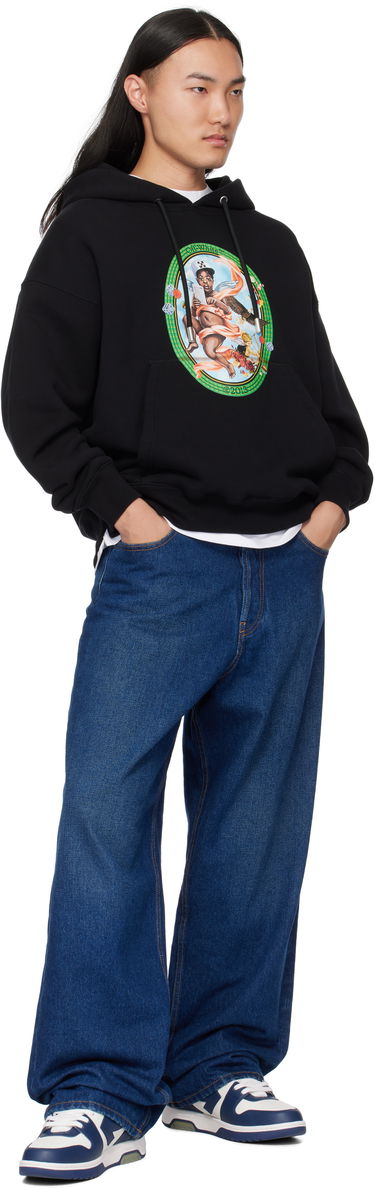 Pulover Off-White Fresco Print Hoodie Črna | OMBB085S25FLE0031001, 3