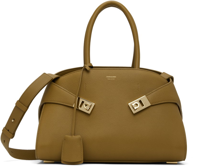 Torbica FERRAGAMO Ferragamo Hug M Top Handle Bag Zelena | 777522