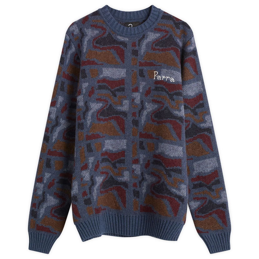 Pleteni pulover By Parra Repeat FTP Booster Knit Jumper Večbarvna | 54335-BLU