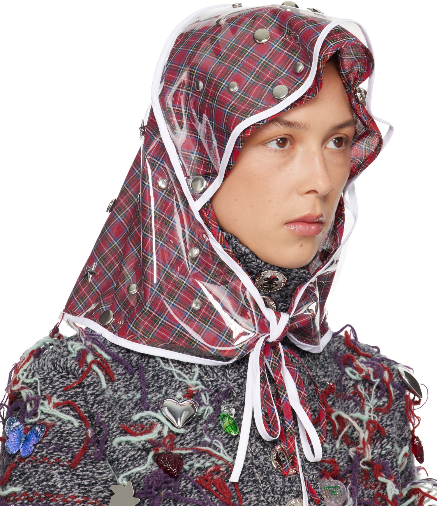 Klobuk Chopova Lowena Plaid Clear Studded Rain Hat Večbarvna | 6712, 1