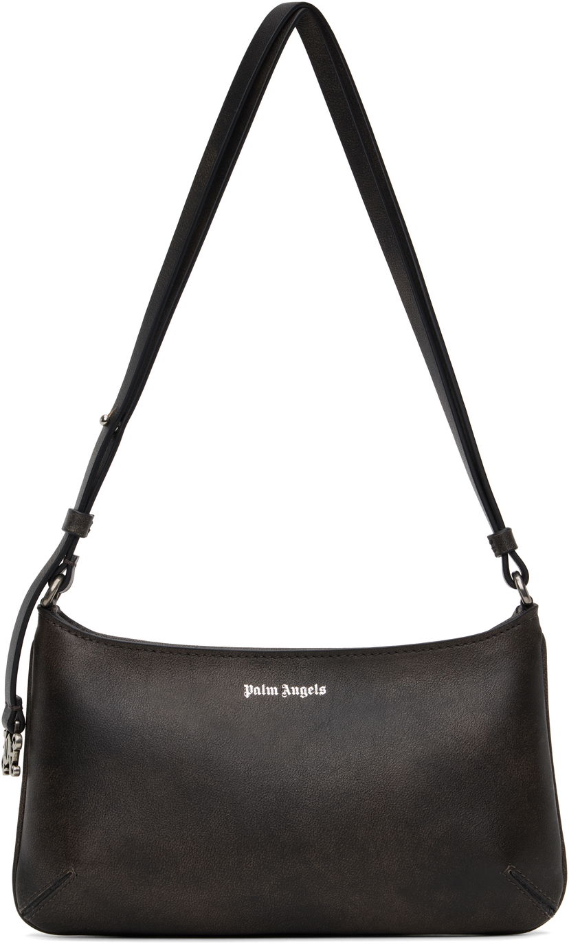 Torba za čez ramo Palm Angels Vintage Leather Giorgina Shoulder Bag Črna | PWNN028S25LEA0026E00