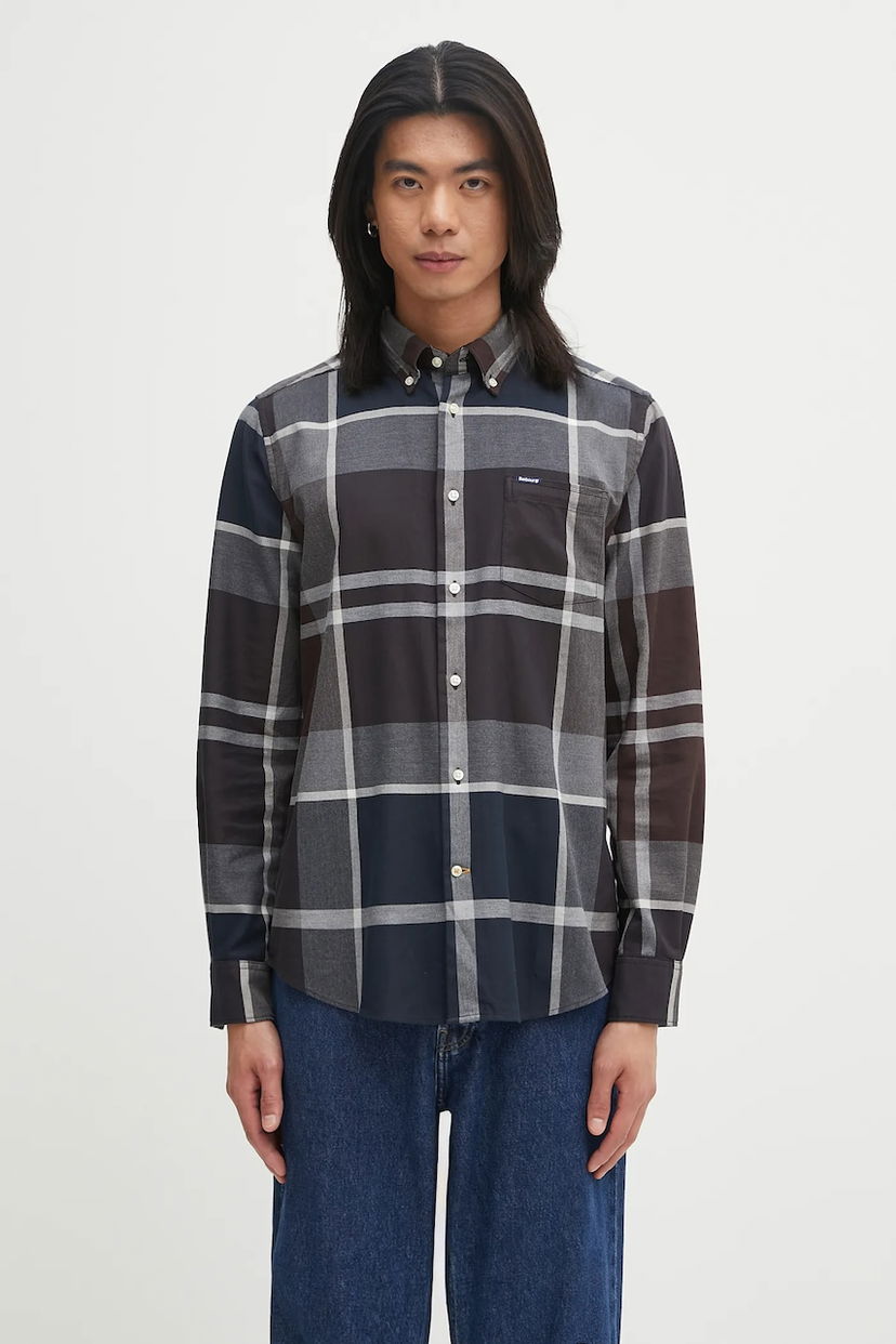 Srajce Barbour Barbour Dunoon Tailored Tartan Button-Down Shirt Večbarvna | MSH4980TN38
