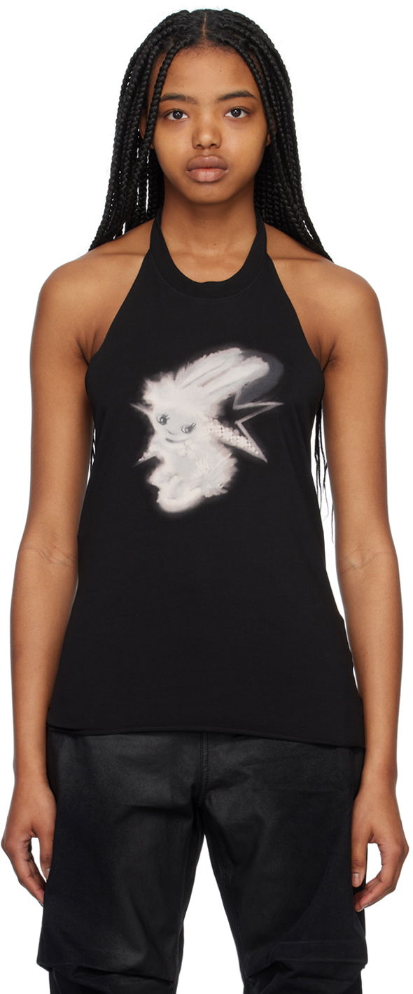 Majica brez rokavov We11done We11done Halter Tank Top Črna | WD-TT1-23-738-W-BK
