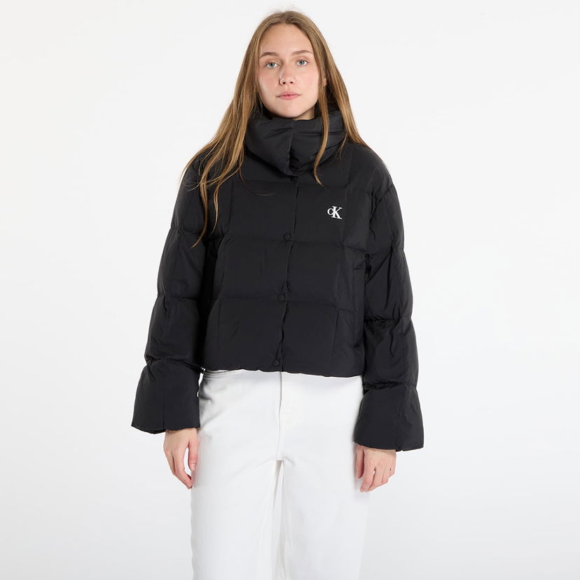 Puhovka CALVIN KLEIN Jeans Short Down Puffer Jacket Črna | LV044D521G UB1