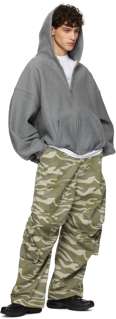 Pulover Alexander Wang Dense Fleece Star Zip-Up Hoodie Siva | 6CC2242051, 3