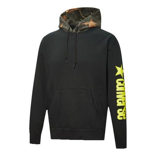 Pulover Converse Converse Printed Fleece Hoodie Črna | 10019969-A03