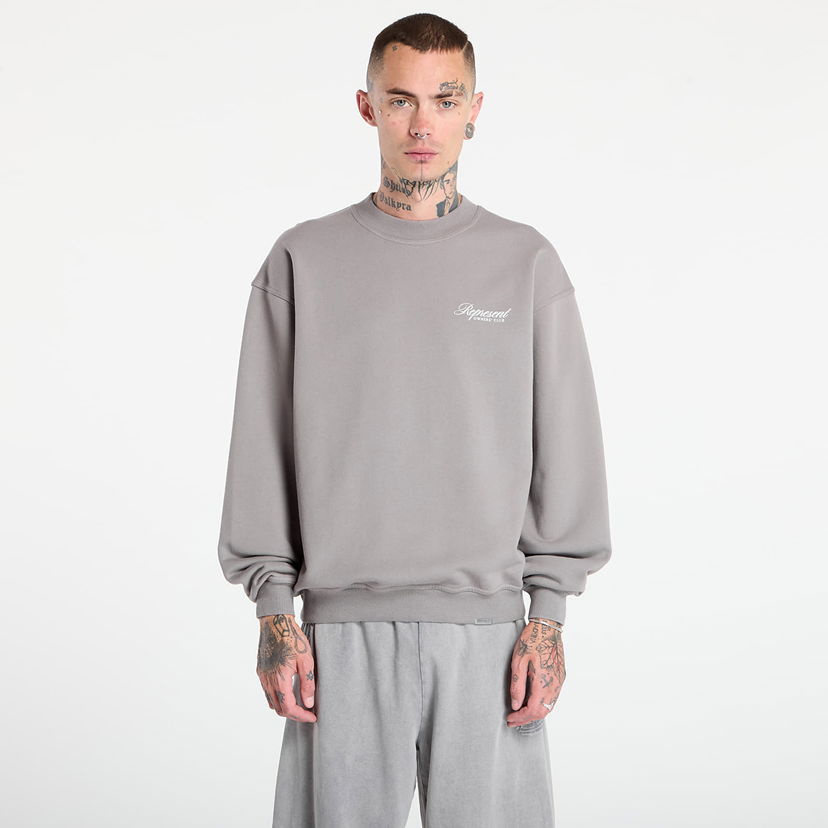 Pleteni pulover Represent Clo REPRESENT Owners Club Script Sweater Siva | OCM100007-46