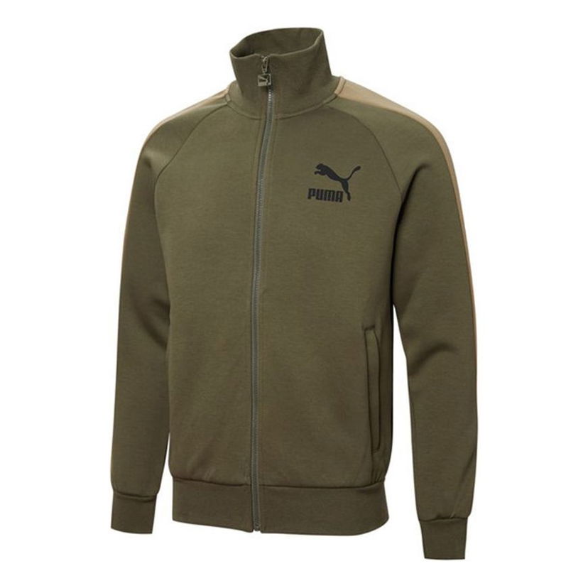 Jakna Puma Iconic T7 Colorblock Stand Collar Track Jacket Zelena | 531377-44