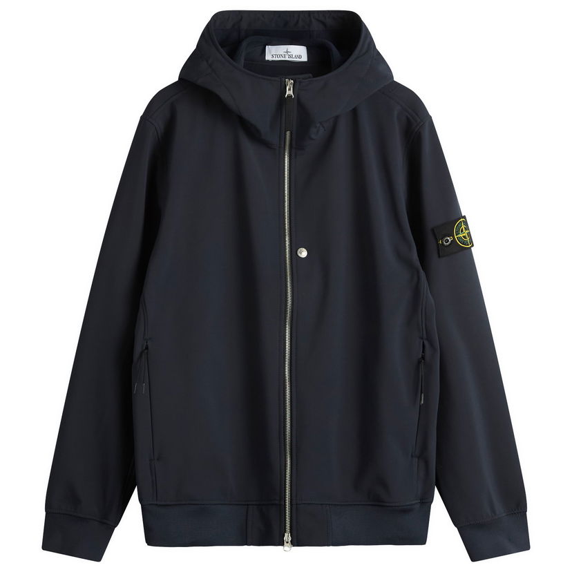 Jakna Stone Island Soft Shell-R Hooded Jacket, Size Large Mornarica | K2S15Q100004-V0020