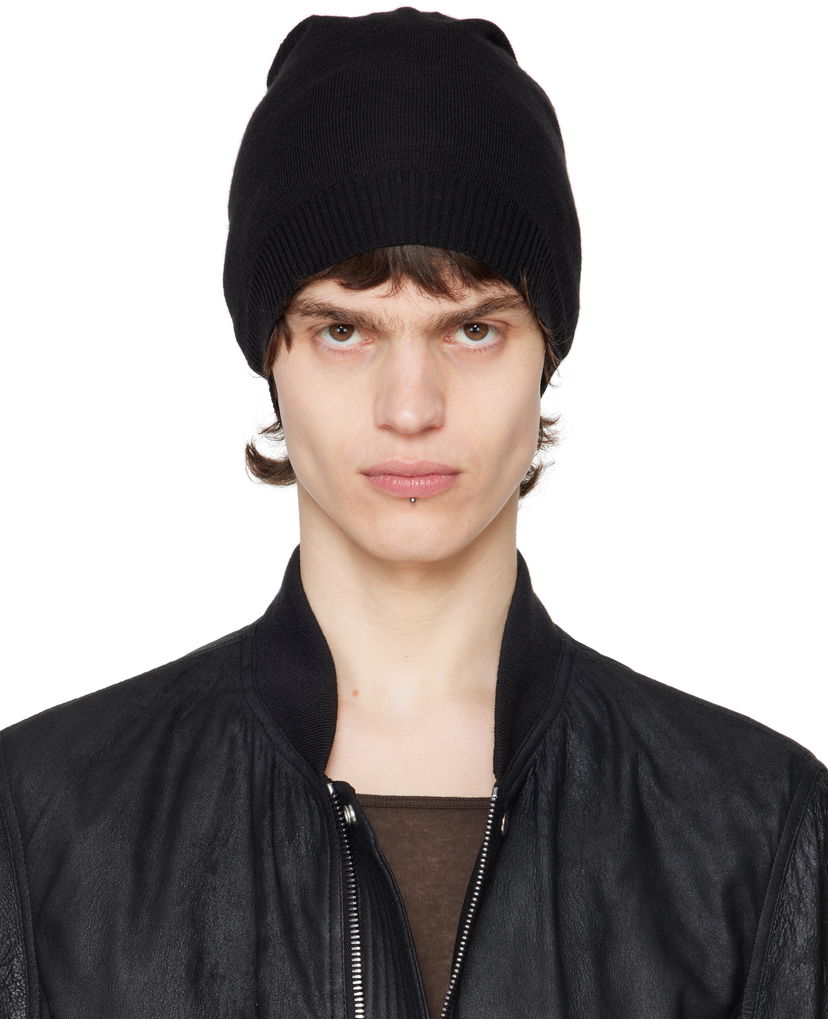 Beanie Rick Owens Rick Owens Hollywood Medium Beanie Črna | RU01E5494 M