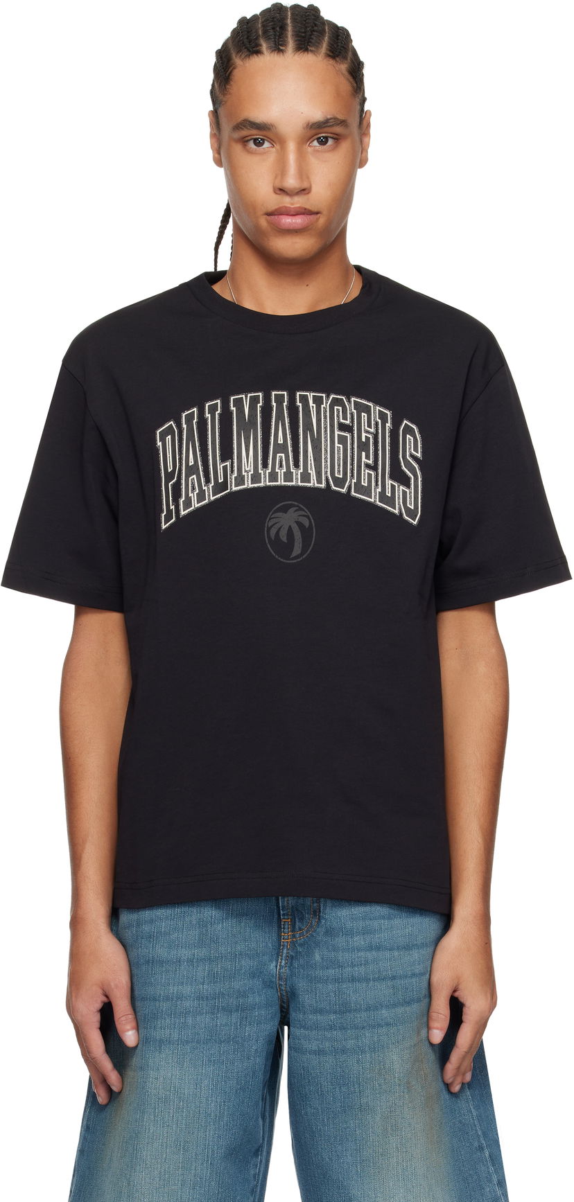 Majica Palm Angels Palm Angels College Logo T-Shirt Črna | PMAA089S25JER0011013