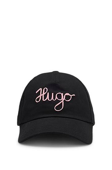 Kapa BOSS HUGO Cotton-twill Cap with Embroidered Logo Črna | 50546591, 0