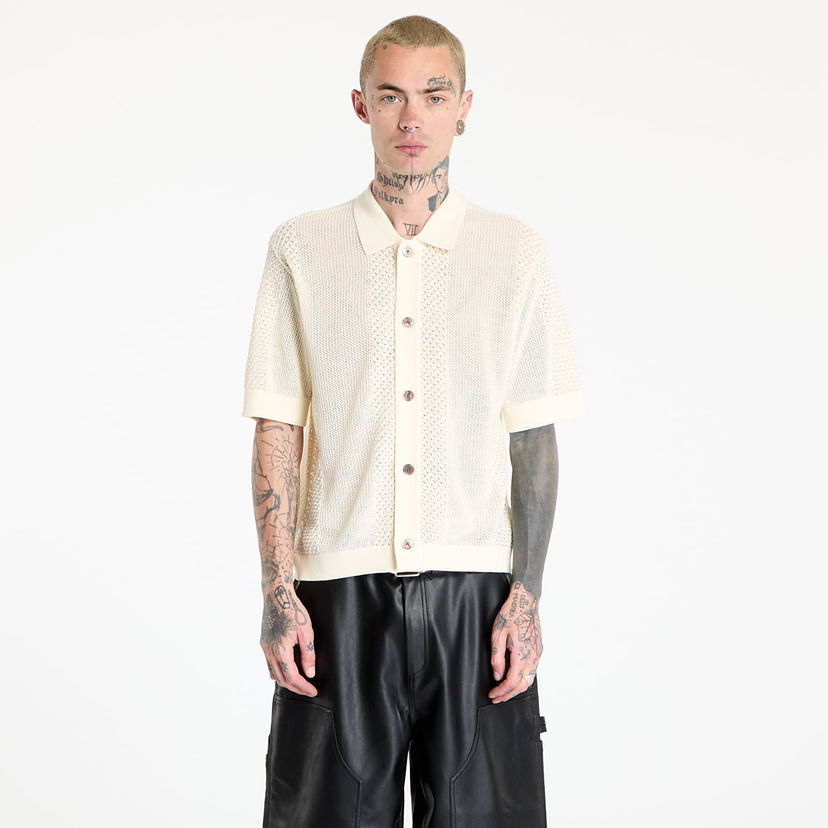 Pleteni pulover OBEY OBEY Evan Knitted Polo Shirt Bela | 151000103