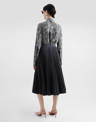 Krila Dolce & Gabbana Dolce & Gabbana Pleated Woolen Calf-Length Circle Skirt Črna | F4C1HTFUZDQS8290, 2