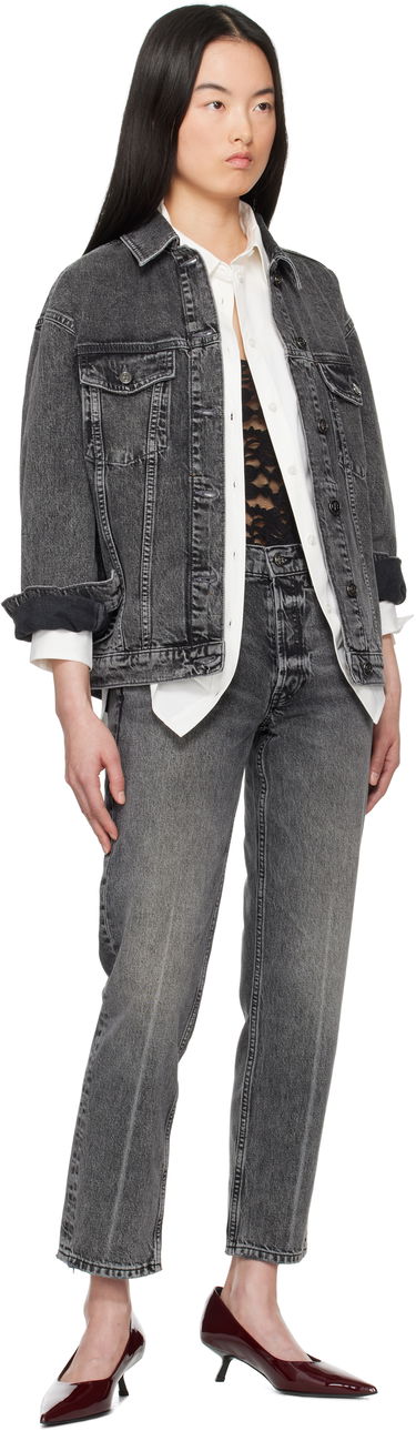 Kavbojke Anine Bing Anine Bing Kate Straight-Leg Jeans Siva | A-06-11158-WHG6, 3