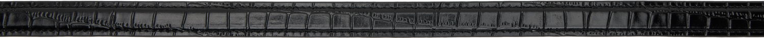 Pasovi Anine Bing ANINE BING Monogram Embossed Croc Belt Črna | A-12-10461-BLK1, 1