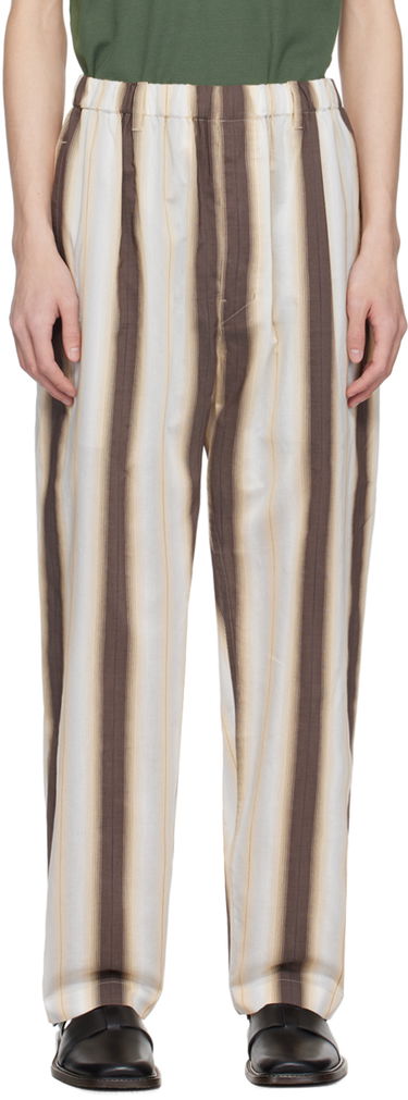 Hlače LEMAIRE Lemaire Relaxed Striped Trousers Rjava | PA1047 LF1259, 0
