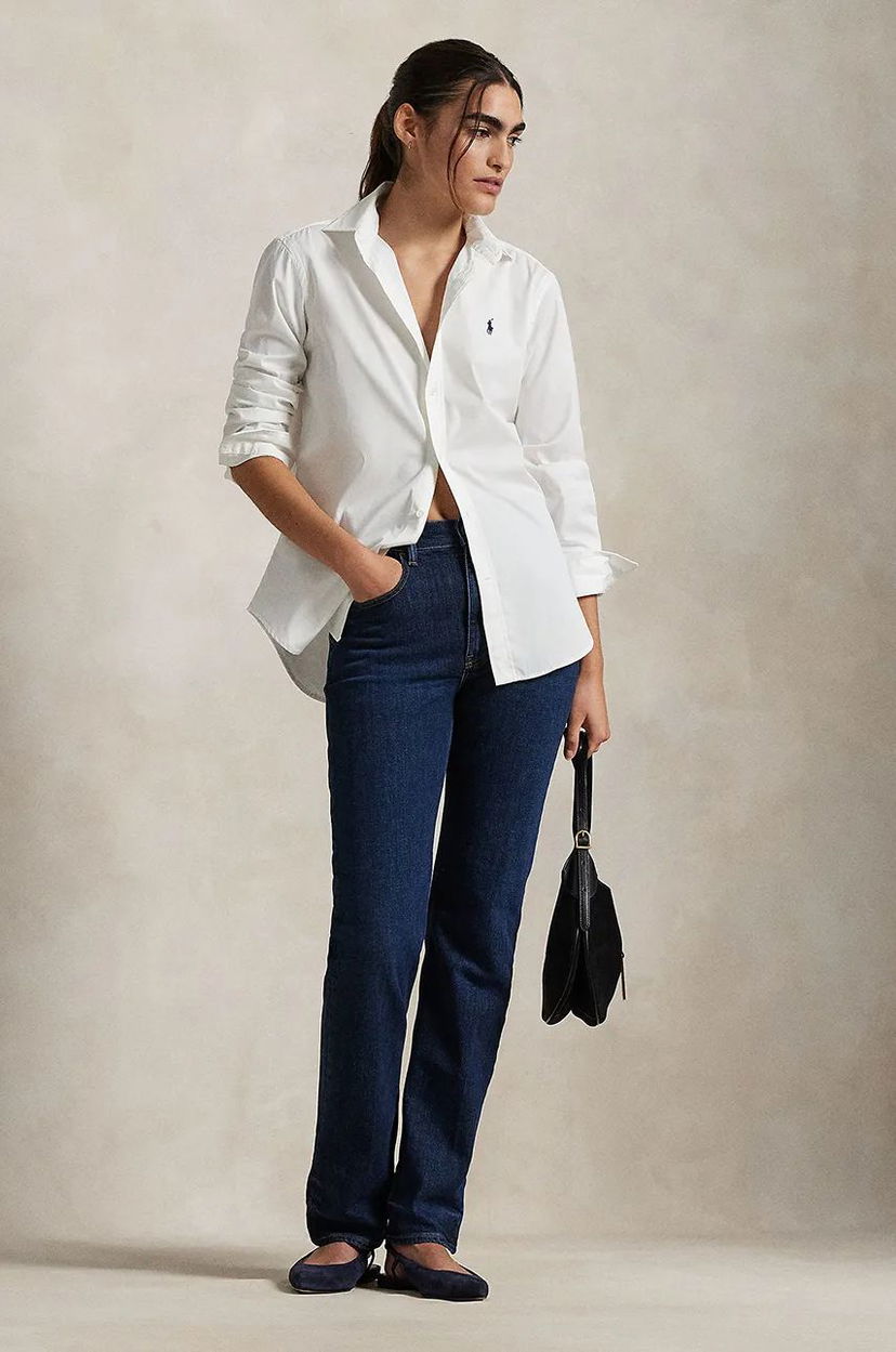 Srajce Polo by Ralph Lauren High Waisted Jeans Bela | 211969407