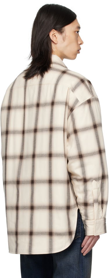 Srajce Acne Studios Acne Studios Flannel Button-Up Overshirt Bež | B90845-, 2