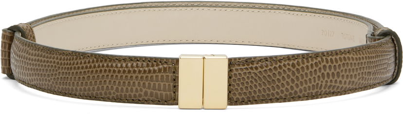 Pasovi TOTEME TOTEME Slide Clasp Lizard-Embossed Belt Zelena | 253-WAM0033-LE0102