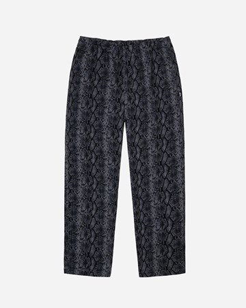 Hlače in kavbojke Stüssy Python Beach Pant Grey S Črna | 116589-0002, 0
