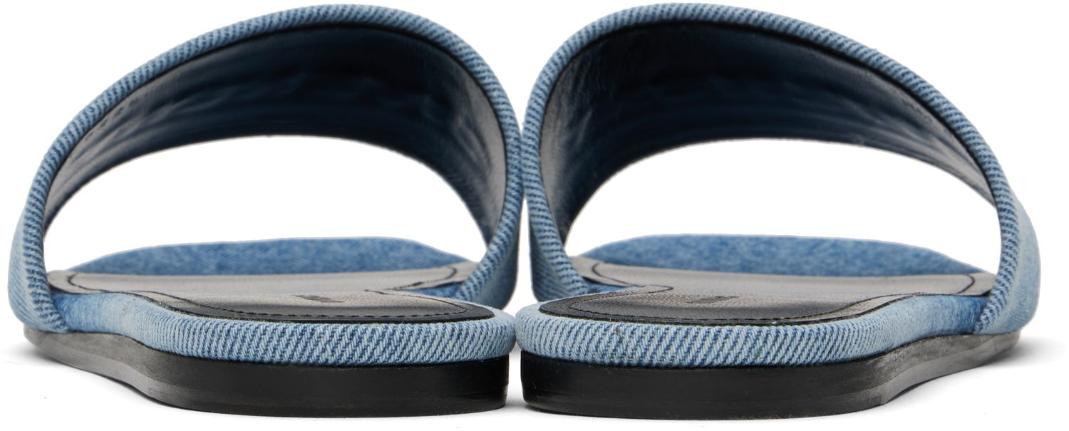 Modni dodatki Givenchy Givenchy 4G Flat Denim Slides Modra | BE306FE2CC420, 1
