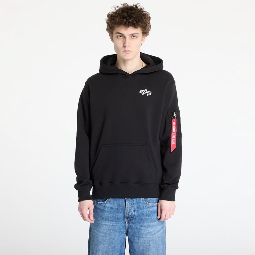 Pulover Alpha Industries Alpha Industries Inc. Signature BP Hoodie Črna | 148341-03