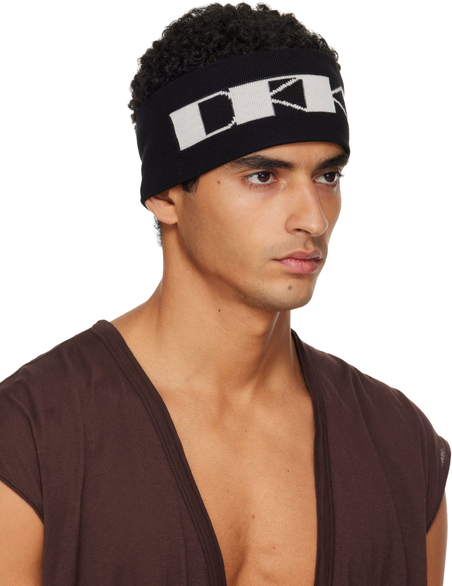 Klobuk Rick Owens Rick Owens DRKSHDW Concordians Cotton Headband Črna | DA02E7480 KP6, 1