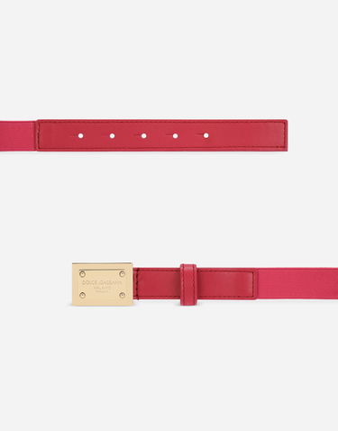 Pasovi Dolce & Gabbana Dolce & Gabbana Stretch Fabric Belt with Logo Tag Roza | EE0064AE2718H420, 1