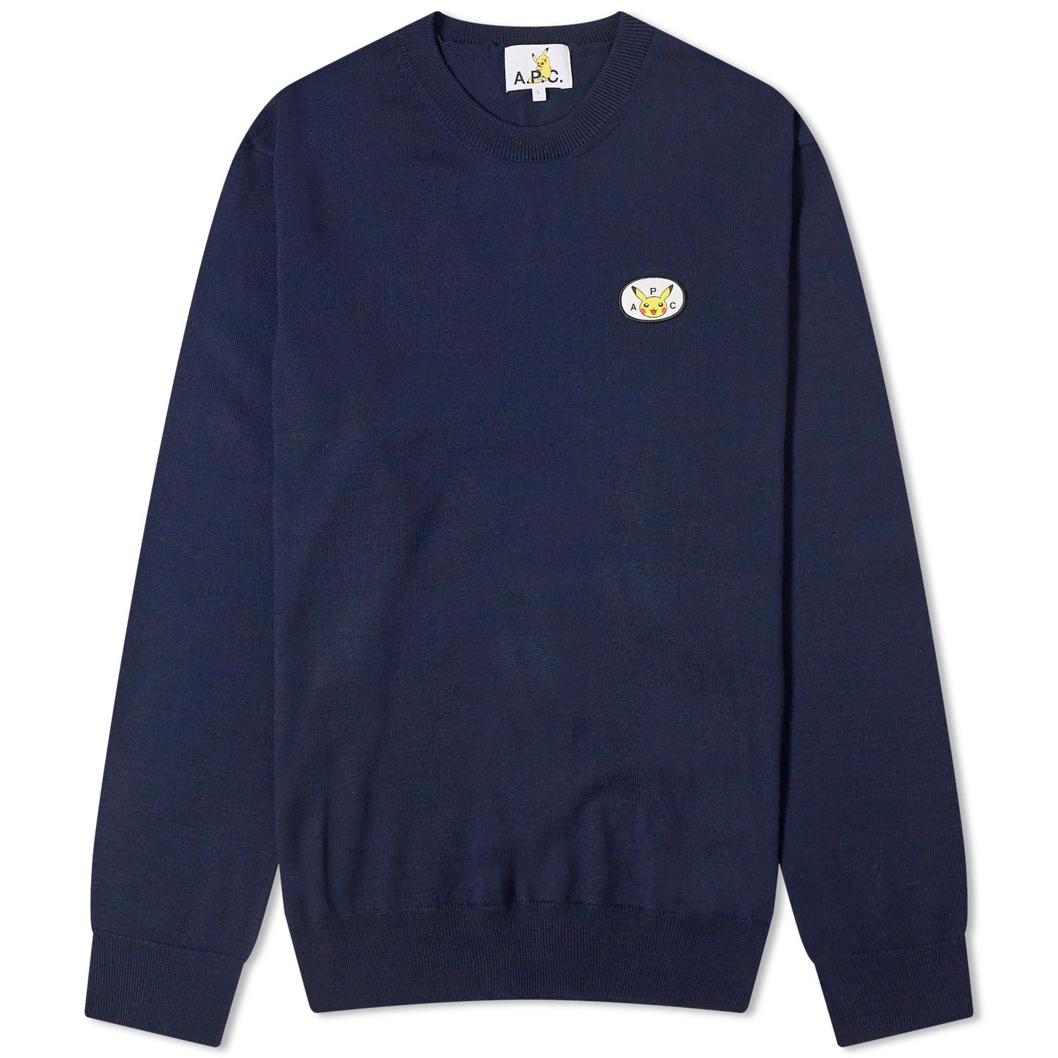 Pleteni pulover A.P.C. Pokémon Pikachu x Crewneck Mornarica | WOAOC-H23319-IAK, 0