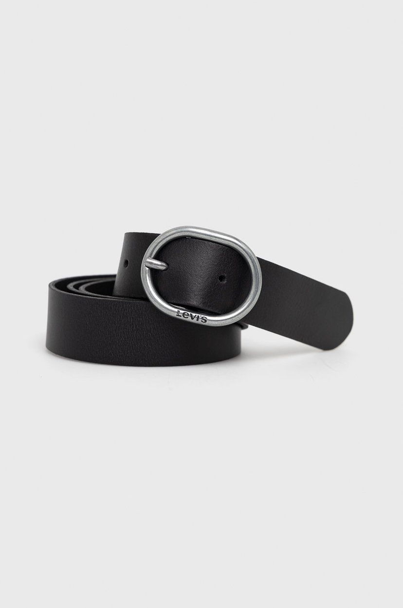 Pasovi Levi's Leather Belt Črna | 37460.0092