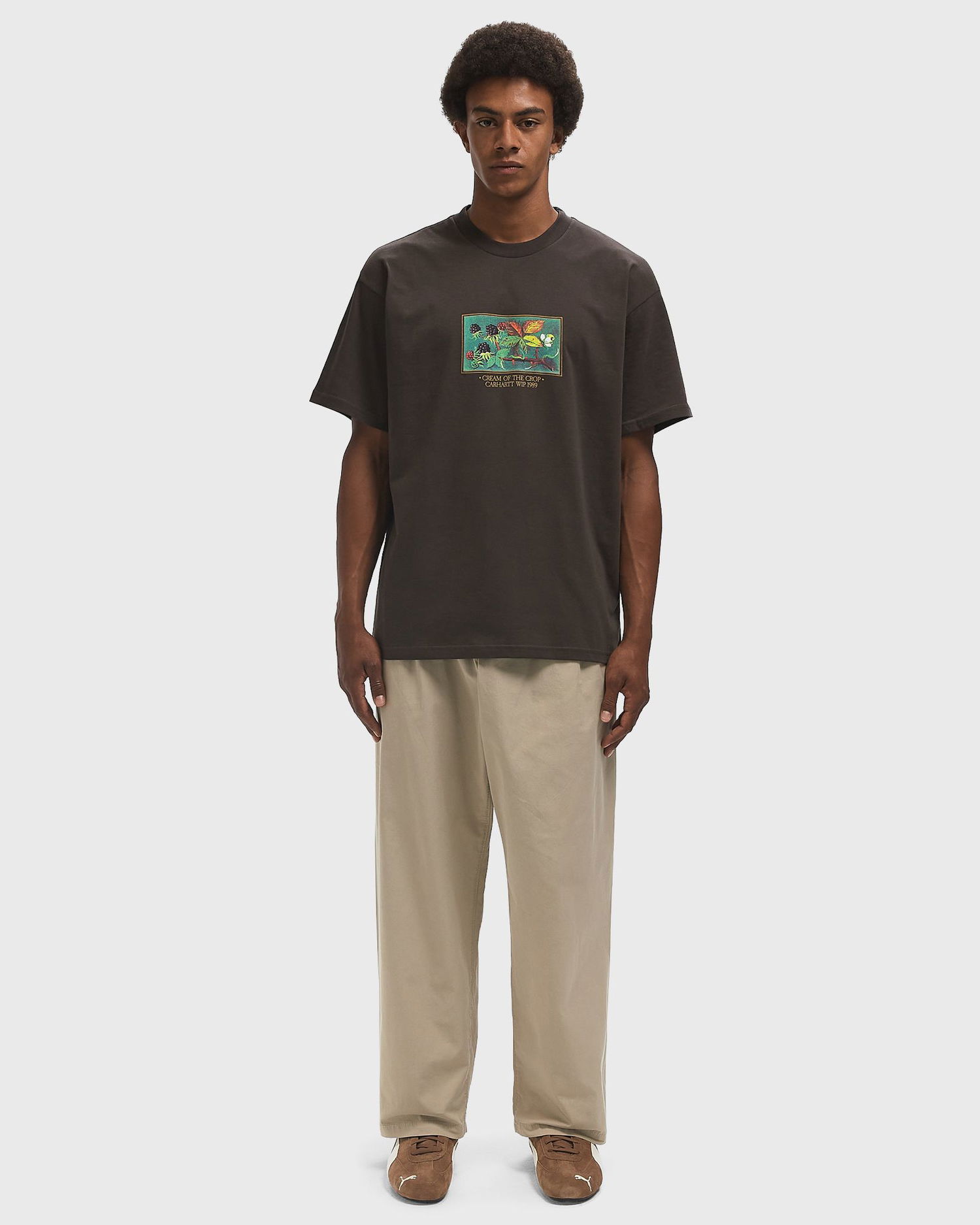 Hlače Carhartt WIP Evan Pleated Cropped Trousers Bež | I035563-G1.GD, 1
