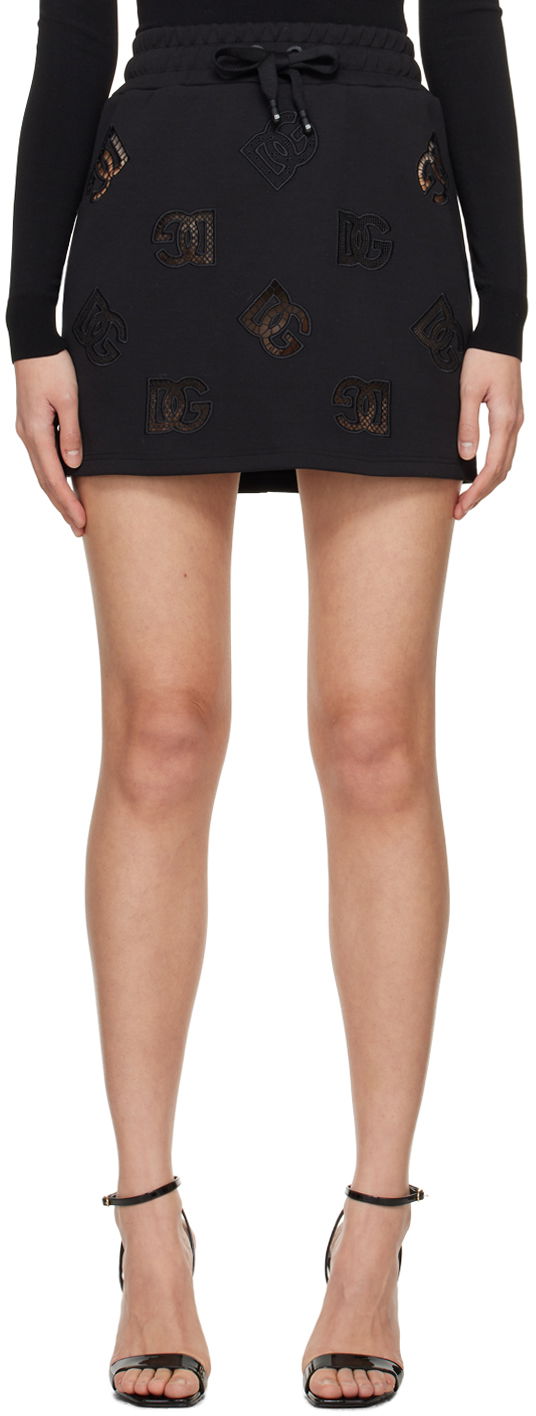Krila Dolce & Gabbana Cutout Miniskirt Črna | F4CSKZ GDB9T