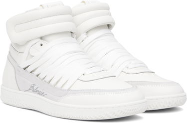 Oblačila Balmain Balmain Swan Mid-Top Bela | EM0VH388LTSU, 3