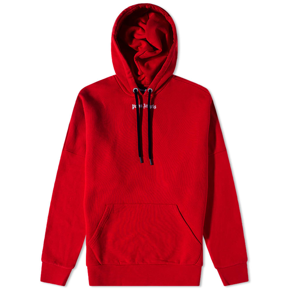 Pulover Palm Angels Logo Popover Hoody Rdeča | PMBB036C99FLE0032510, 0