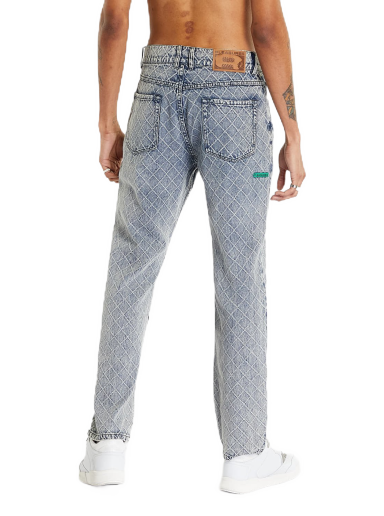 Kavbojke Pleasures Ingress 5 Pocket Denim Washed Modra | P23SP036 INDIGO