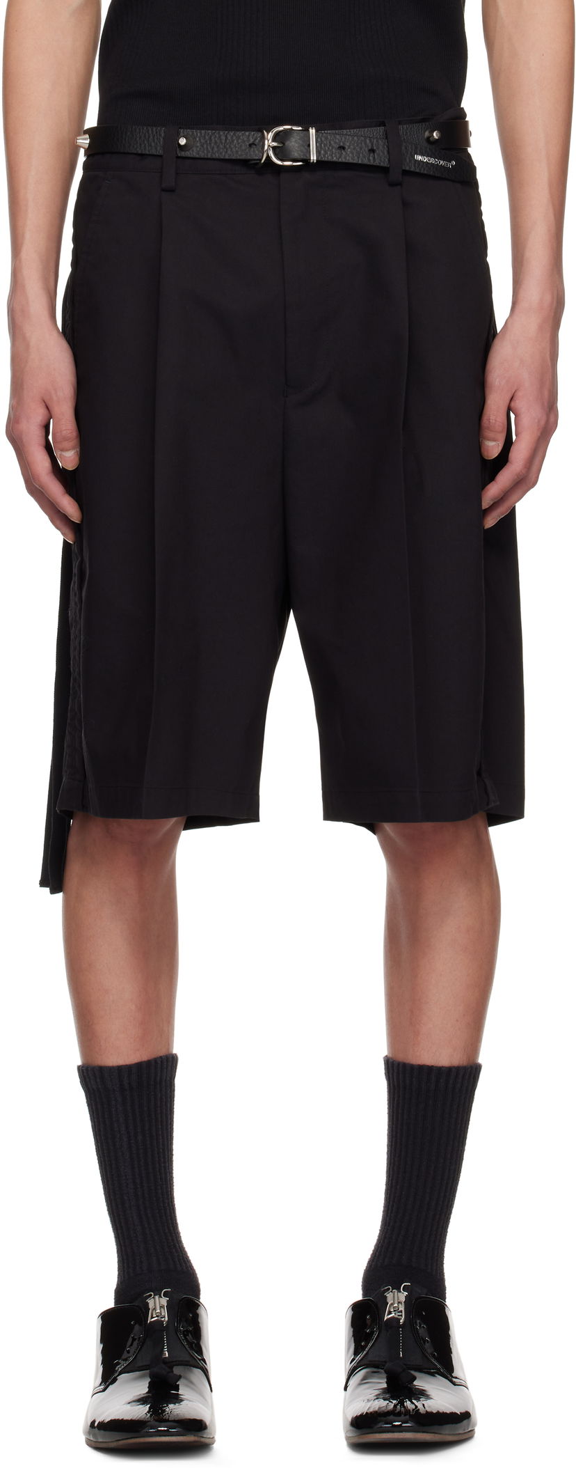 Kratke hlače UNDERCOVER UNDERCOVER Pleated Shorts Črna | UP1E4506