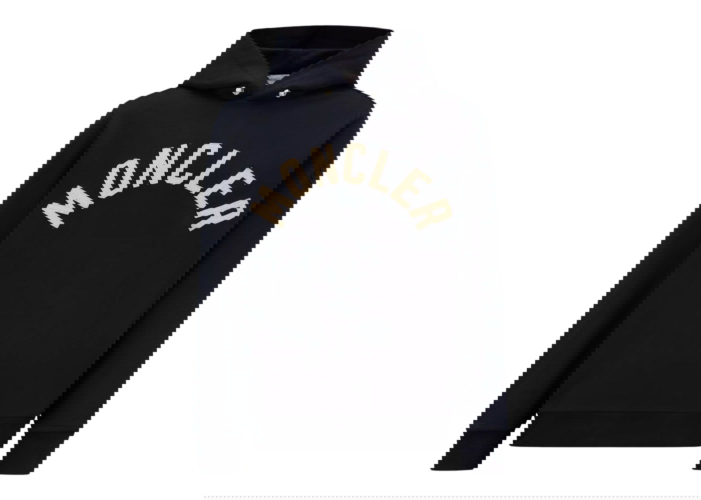 Pulover Moncler Curved Logo Plush Cotton Hoodie Mornarica | H20918G00050809KR778, 0