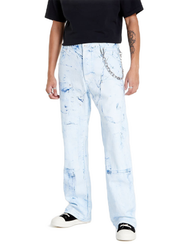 Kavbojke HERON PRESTON Overdyed Spray Canvas Carpenter Jeans Modra | HMCA027F22FAB0034500