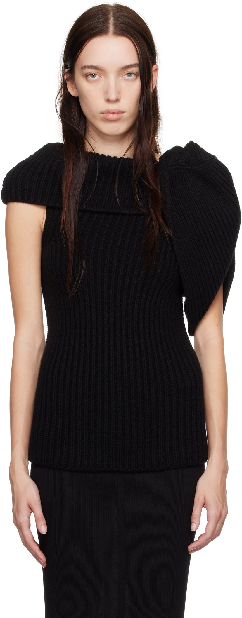 Majica brez rokavov Rick Owens Banded Top Črna | RO02D3666 HWS