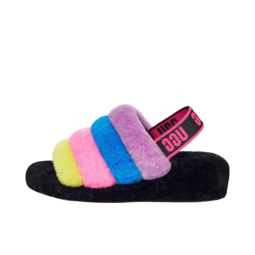 Superge in čevlji UGG Fluff Yeah Slide Black Taffy Večbarvna | 1097169-BTPM