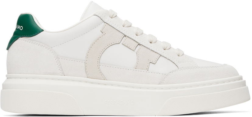 Oblačila FERRAGAMO Ferragamo Gancini Outline Low Cut Bela | 769881