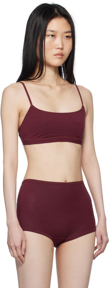 Modrček SKIMS SKIMS Cotton Jersey Scoop Bralette Bordo | BR-SCP-4460, 1