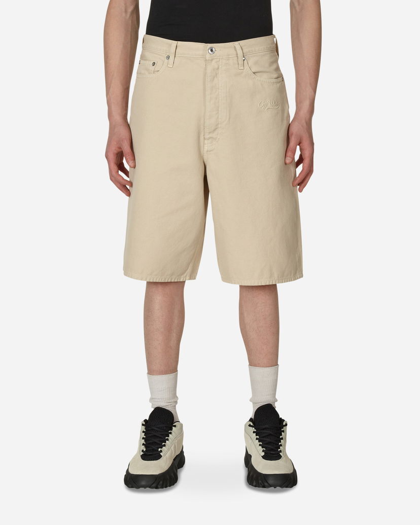 Kratke hlače Off-White Wave Off Canvas Utility Shorts Beige Bež | OMCB084S23FAB001 6161