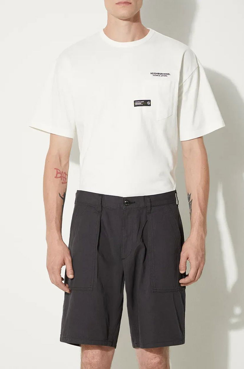 Kratke hlače Neighborhood Baker Short Pants Črna | 241AQNH.PTM02